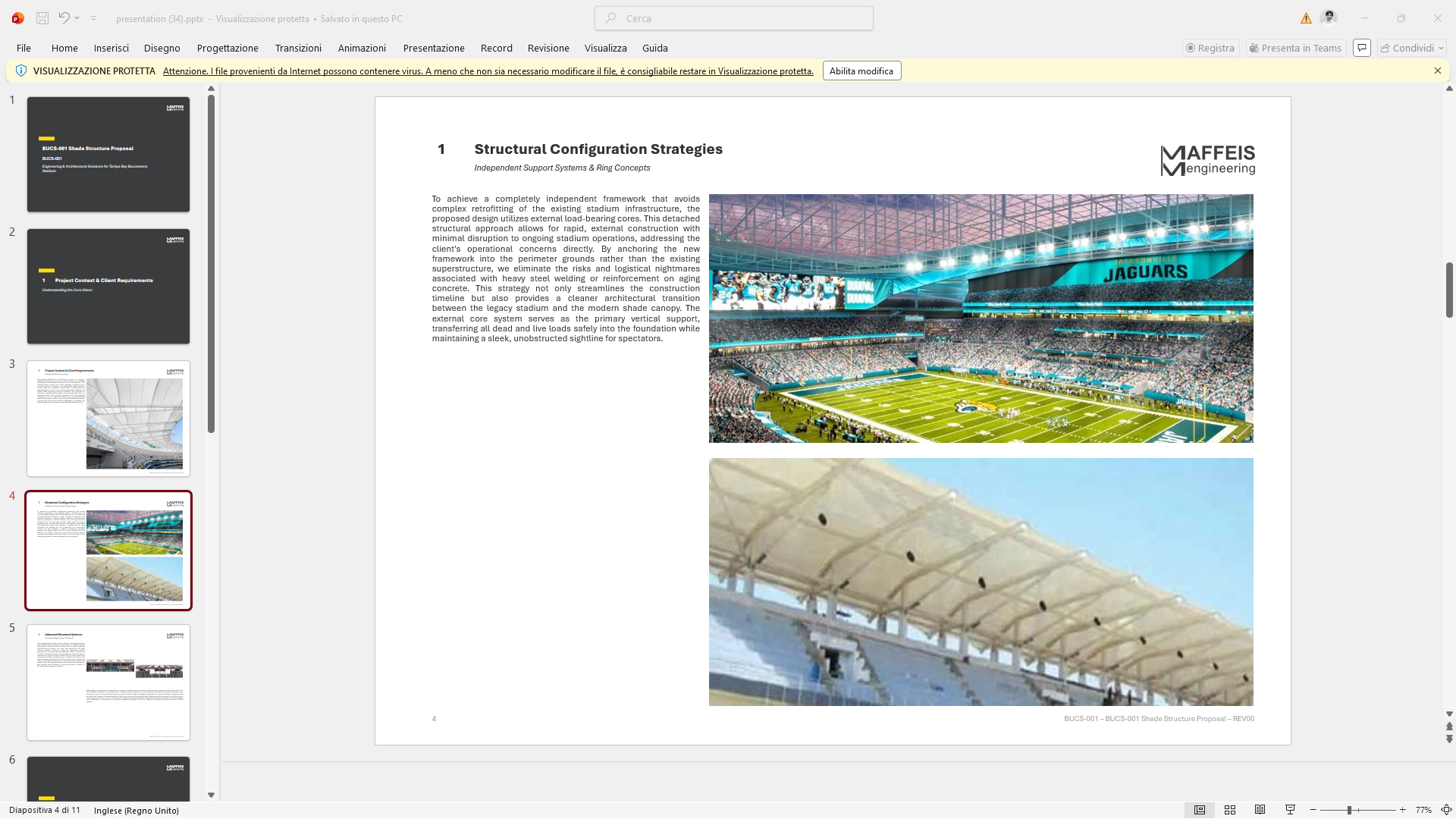 Maffeis branded PowerPoint generated by PPTGen with custom template